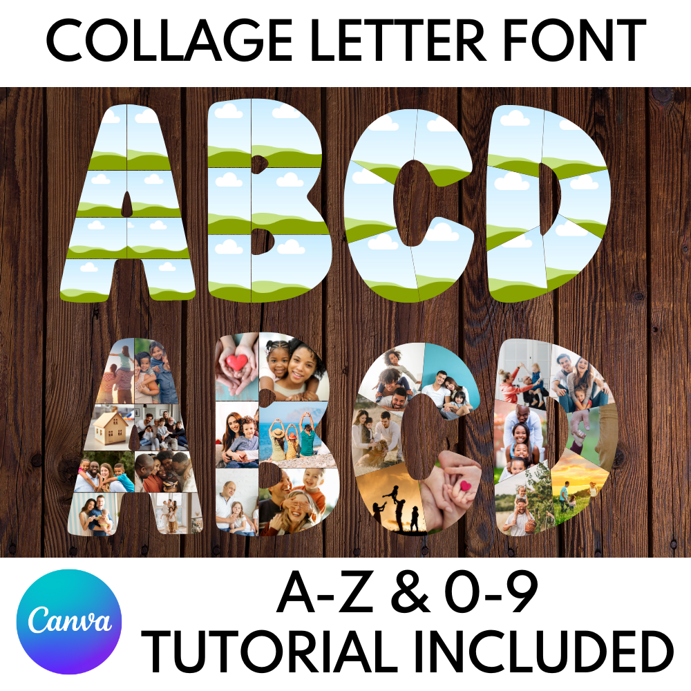 collage letter frames
