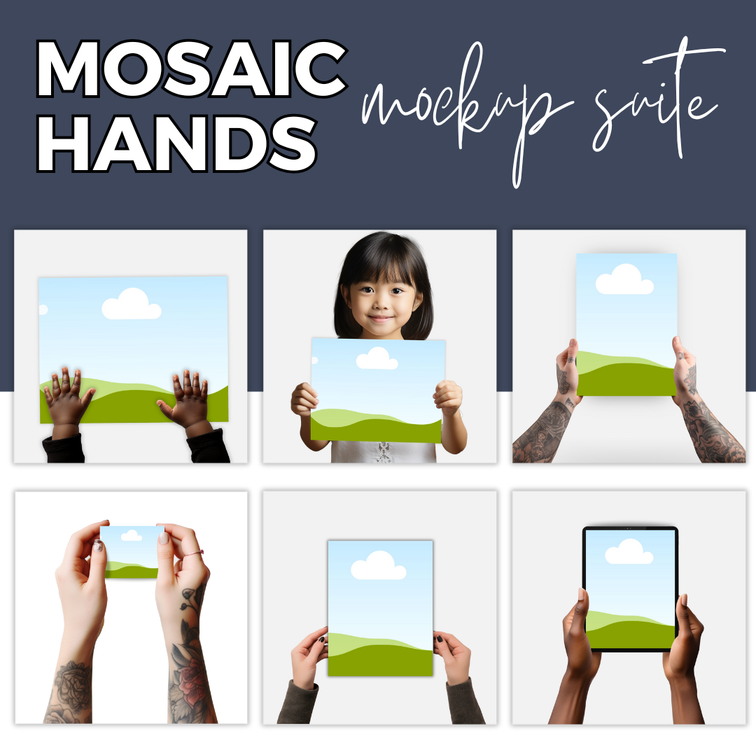 mosaic hands mockup suite
