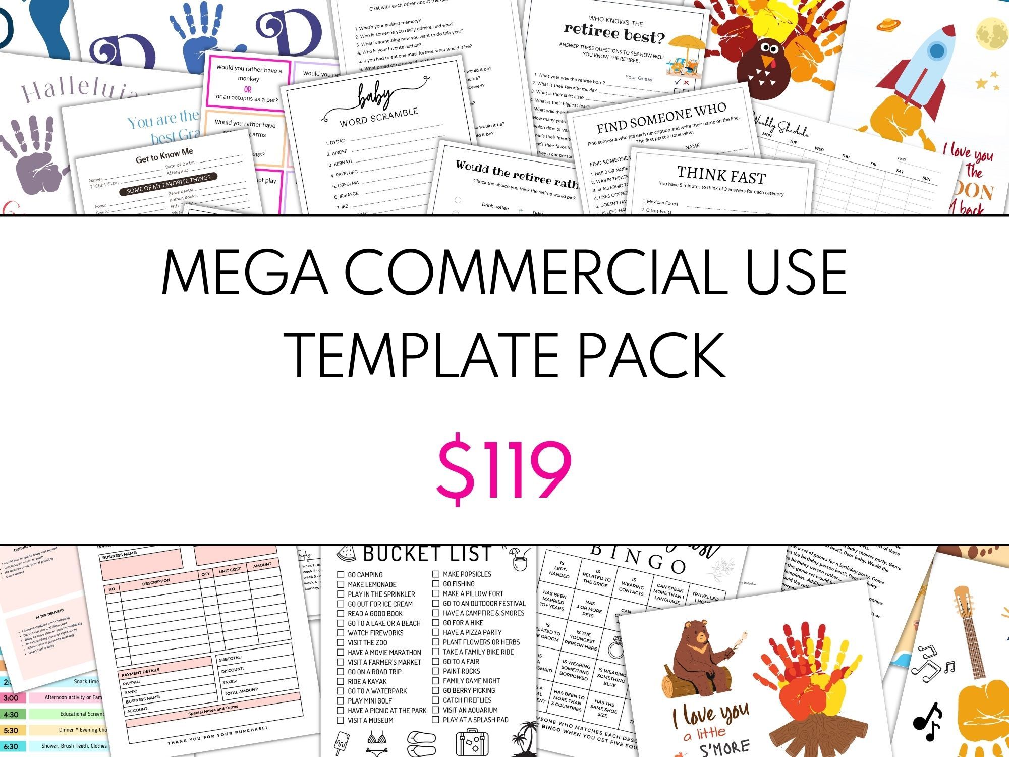 mega commercial use template pack