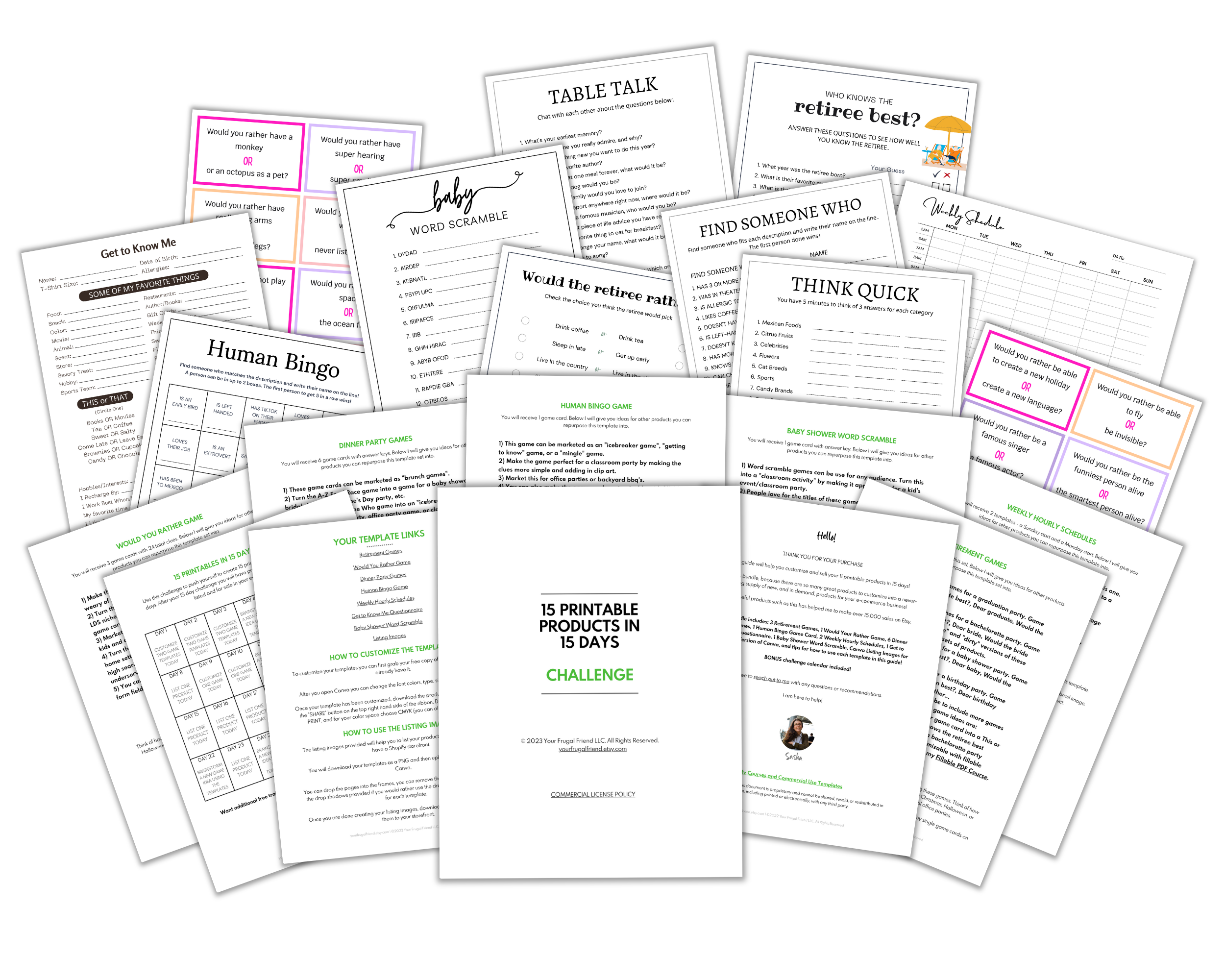 15 Printable Products in 15 Days Challenge
