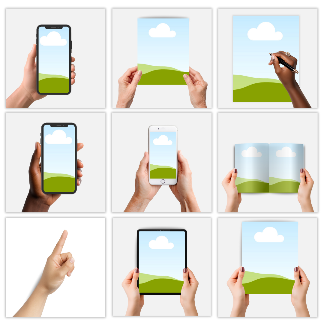 mosaic hands mockup suite
