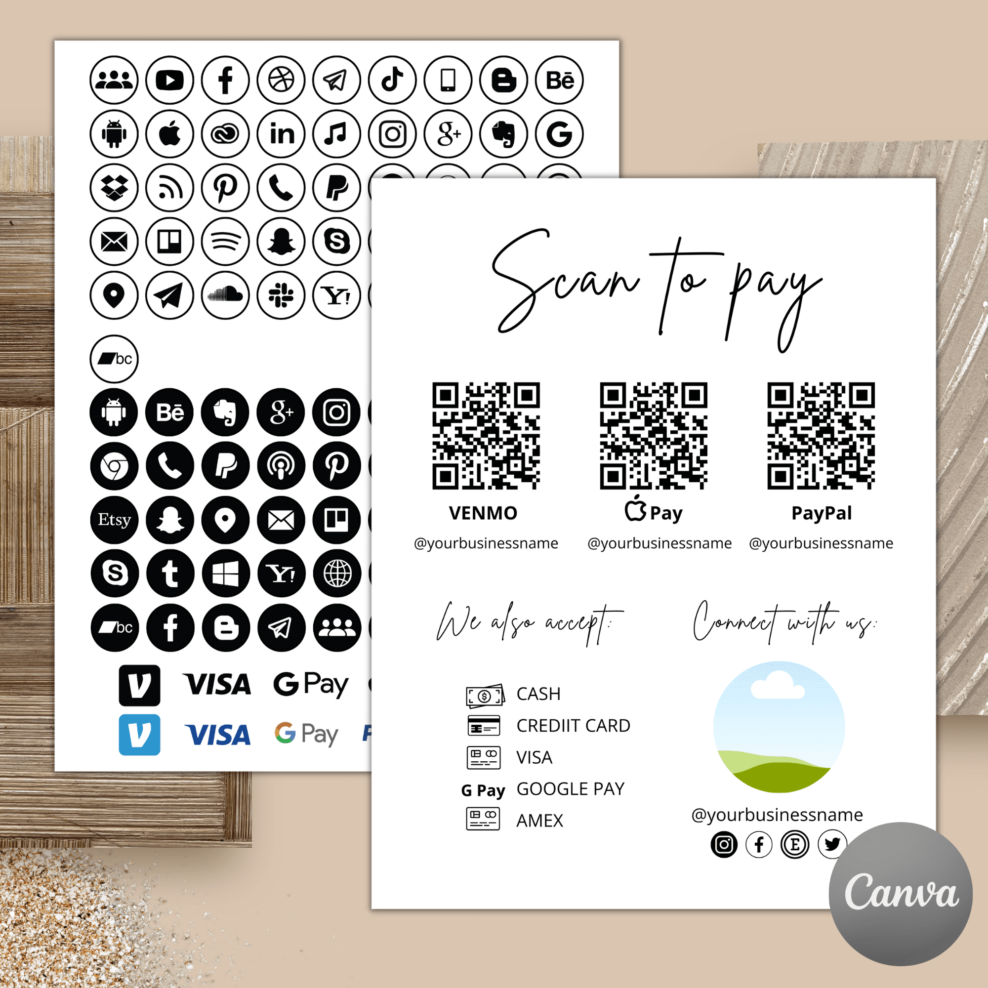 how to make a QR code template