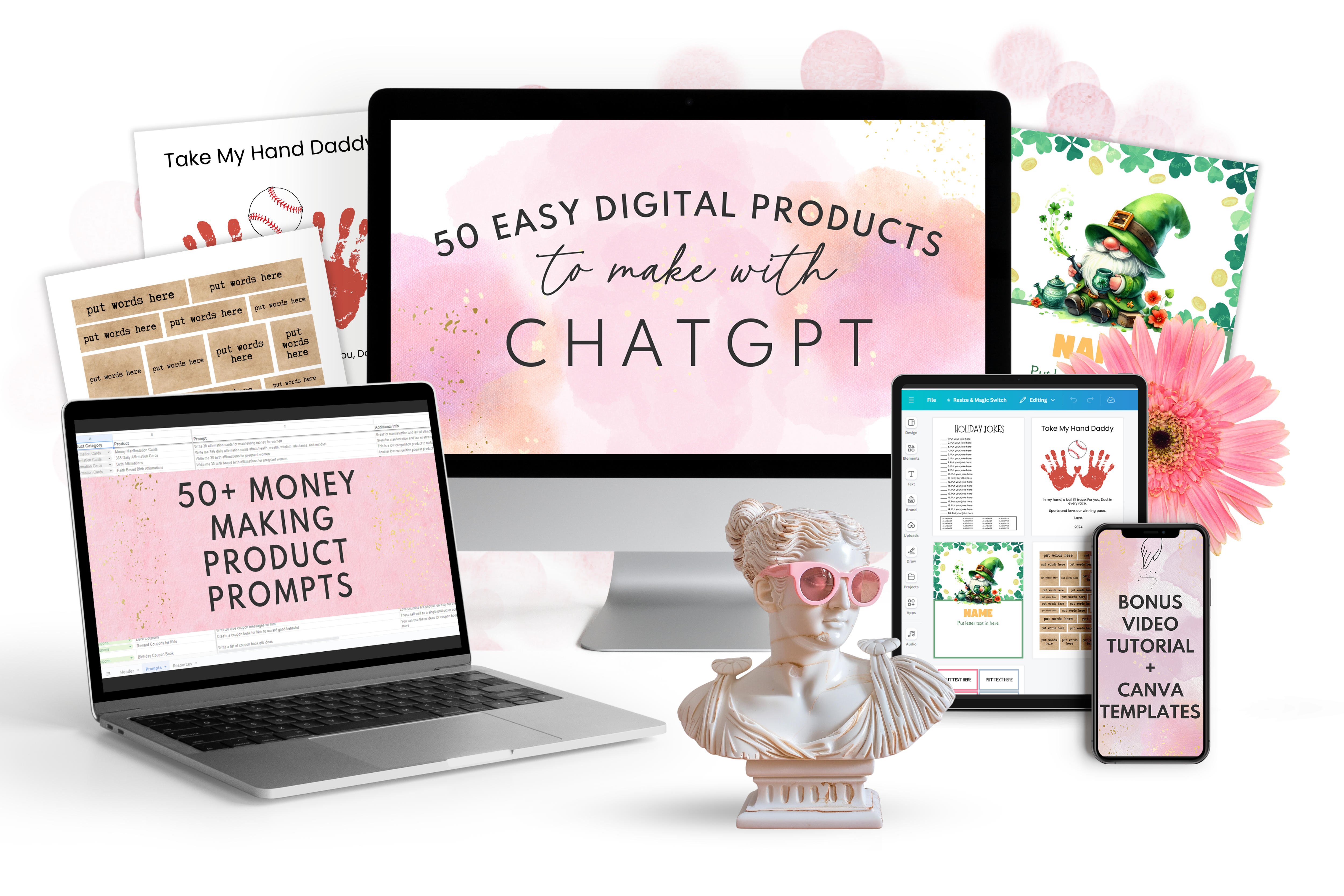 50 easy digital products to make with ChatGPT